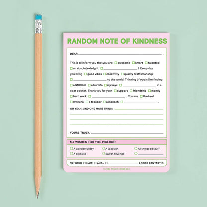 Random Note of Kindness Nifty Note Pad (Pastel Version)