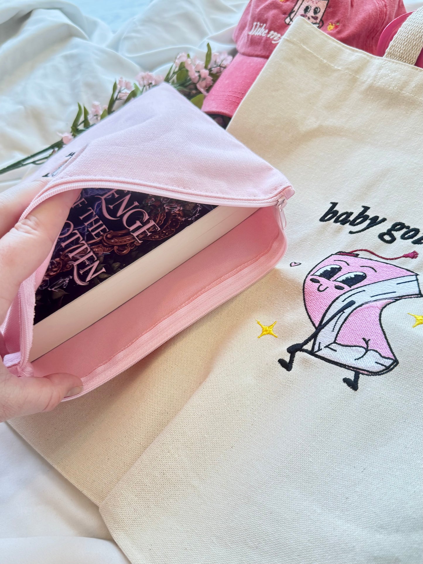 [PREORDER] Baby Got Books — Embroidered Pencil Pouch