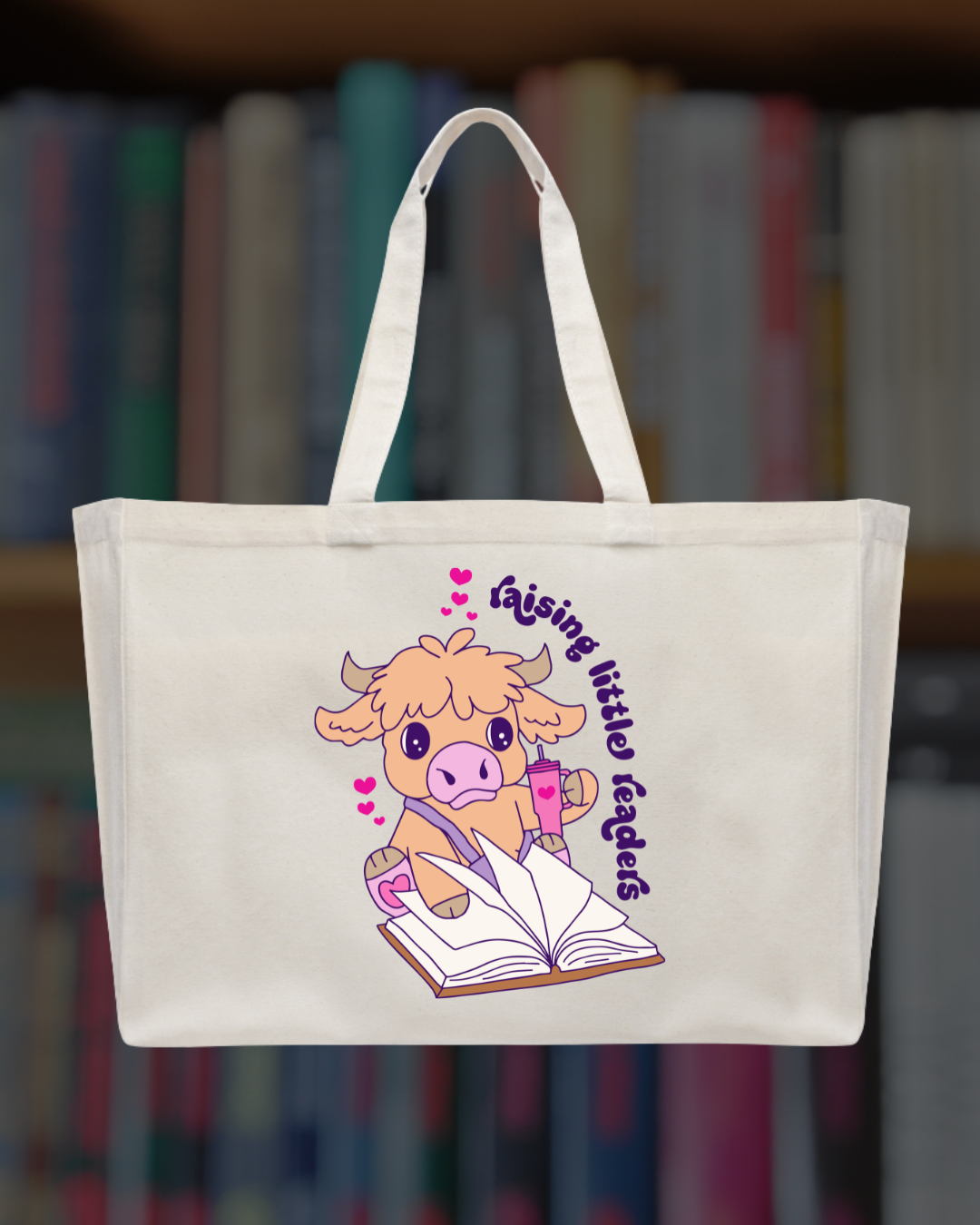 [PREORDER] 'Raising Little Readers' Scribbles Tote Bag