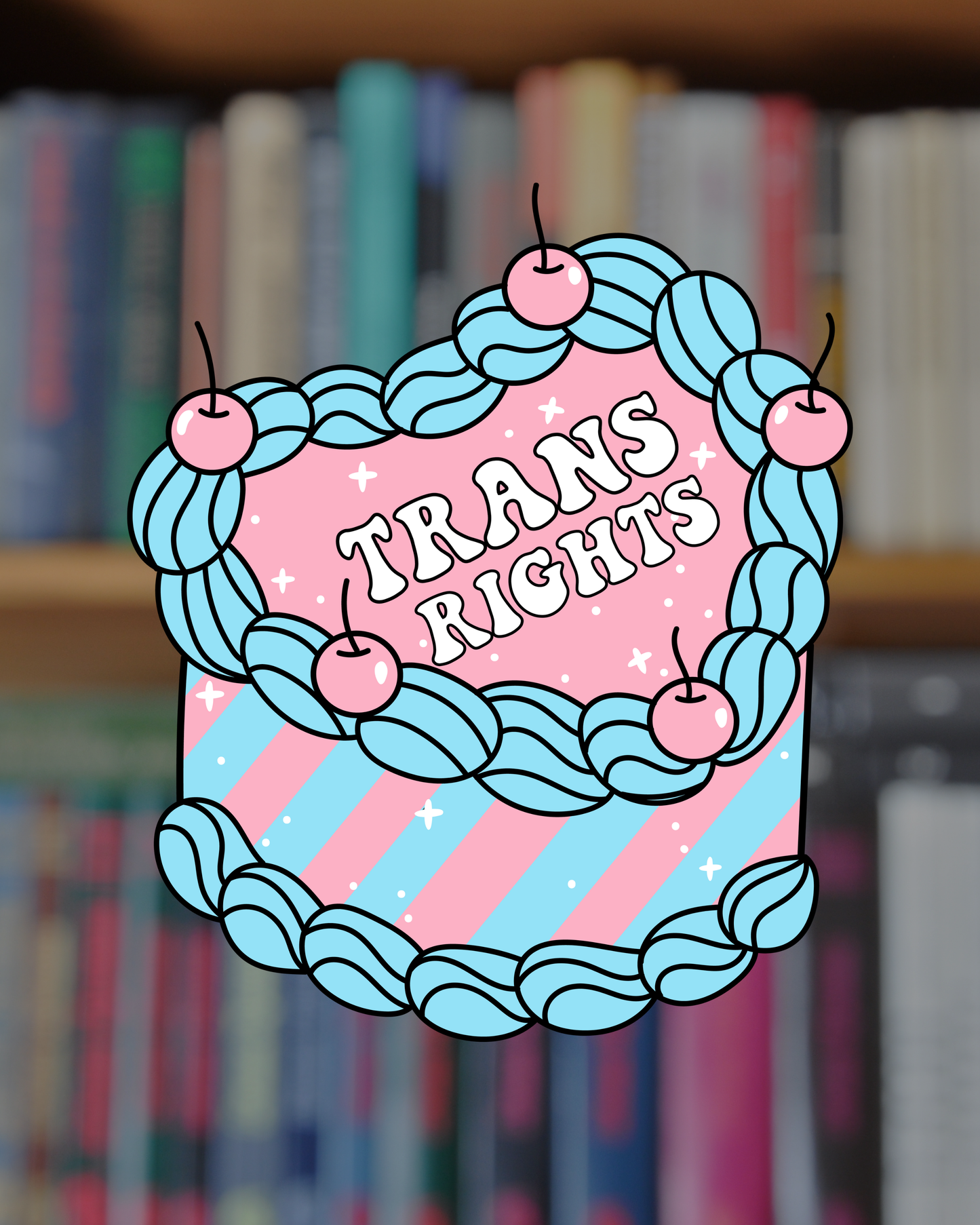 Trans Rights Cake Sticker