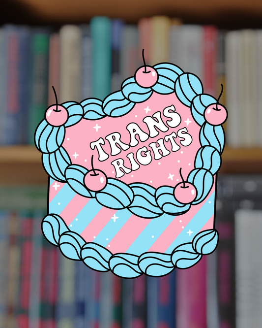 Trans Rights Cake Sticker
