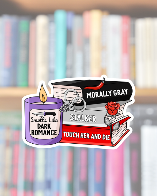 Dark Romance Book Stack Sticker