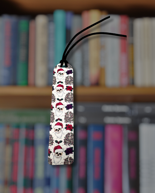 Skull Santa Mini Acrylic Bookmark