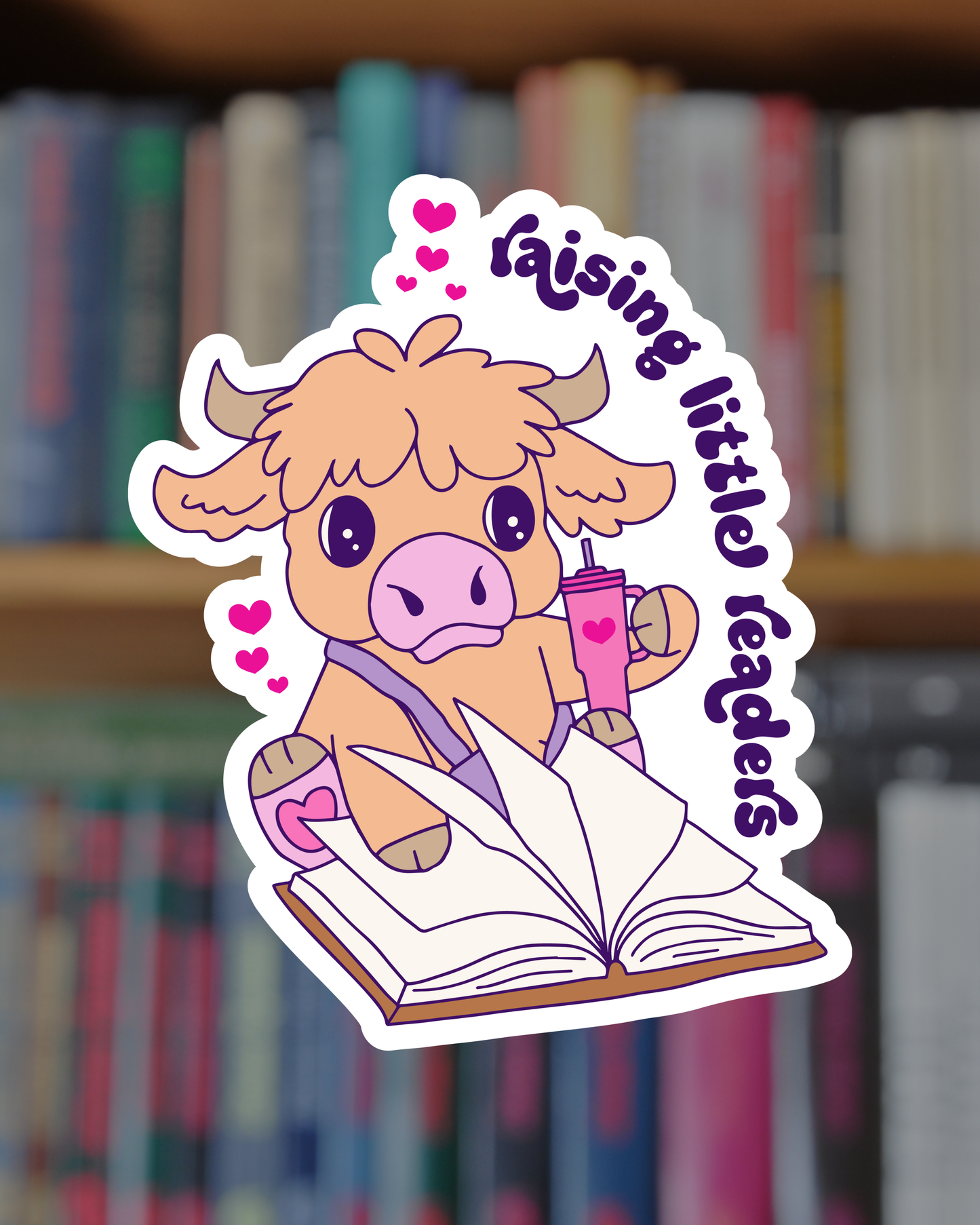 Raising Little Readers Bull Sticker