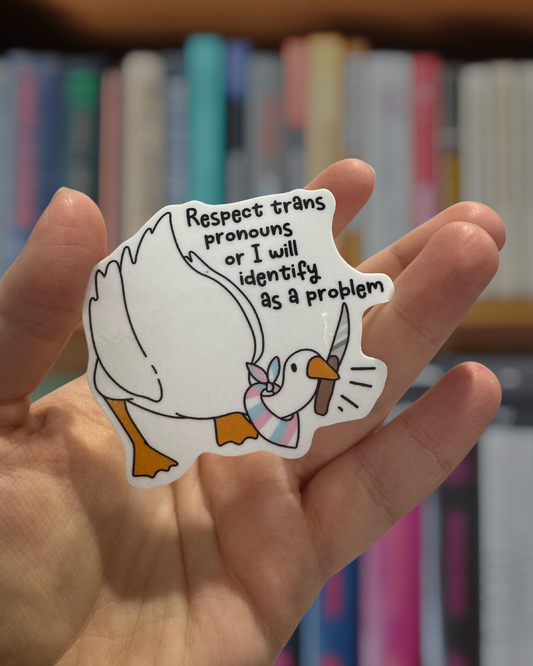 Respect Trans Pronouns Sticker