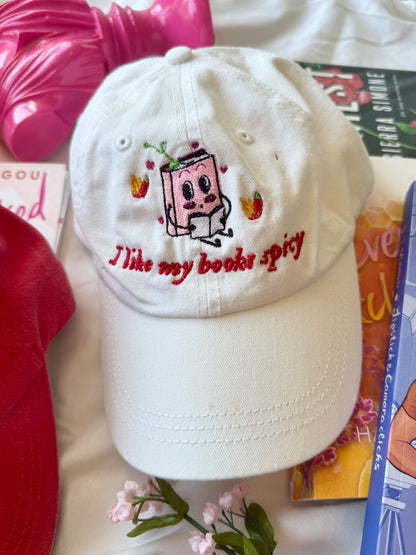 [PREORDER] 'I like my books spicy' Embroidered Hat