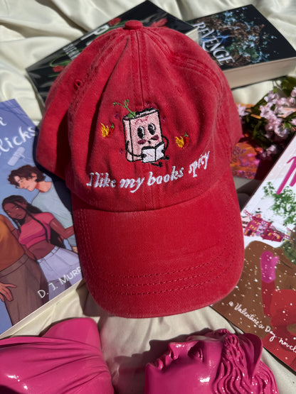 [PREORDER] 'I like my books spicy' Embroidered Hat