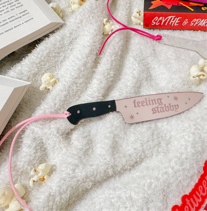 Feeling Stabby - Blush Mirror Knife Bookmark