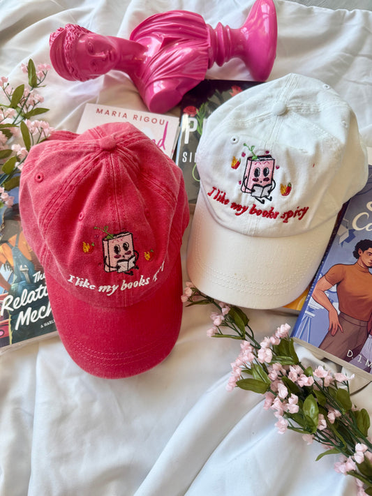 [PREORDER] 'I like my books spicy' Embroidered Hat