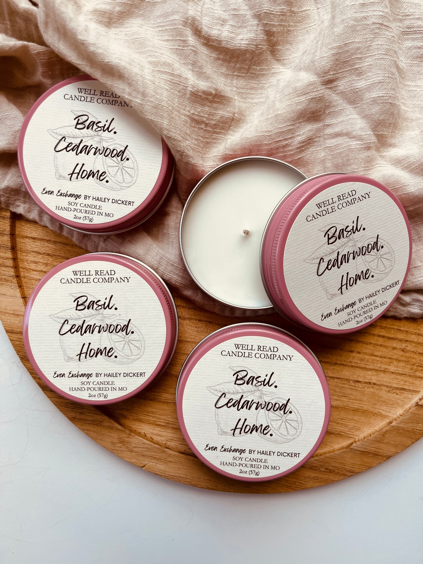 'Basil. Cedarwood. Home' Candle