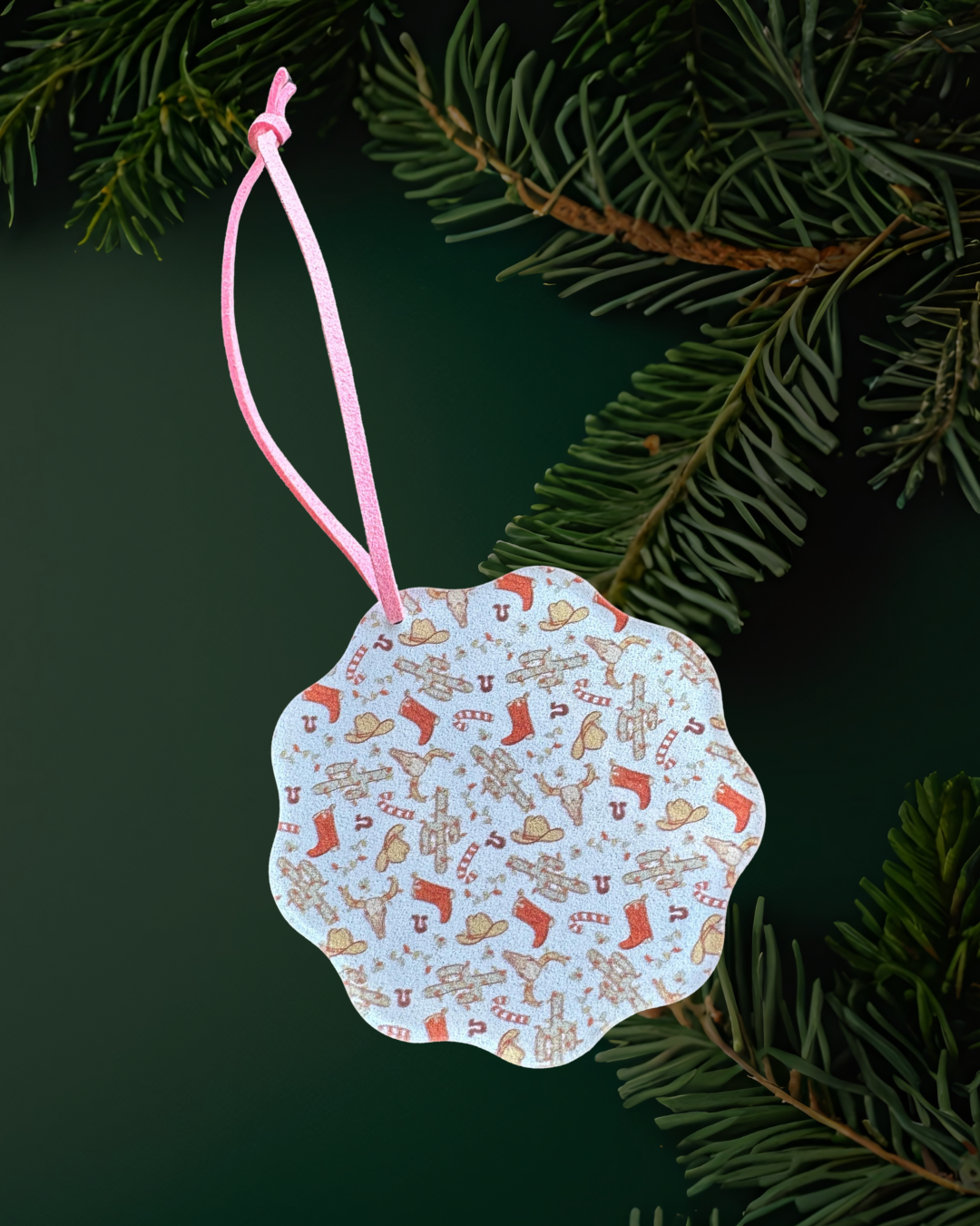 Christmas Cowboy Acrylic Ornament