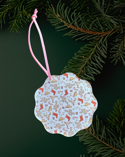 Christmas Cowboy Acrylic Ornament
