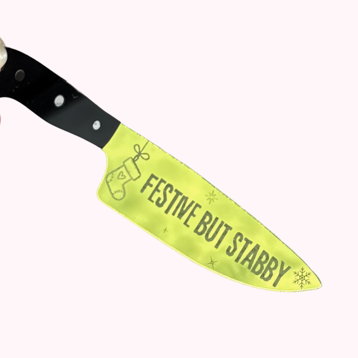 Festive But Stabby - Mirrored Knife Bookmark