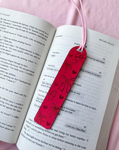 Coquette Red Acrylic Bookmark