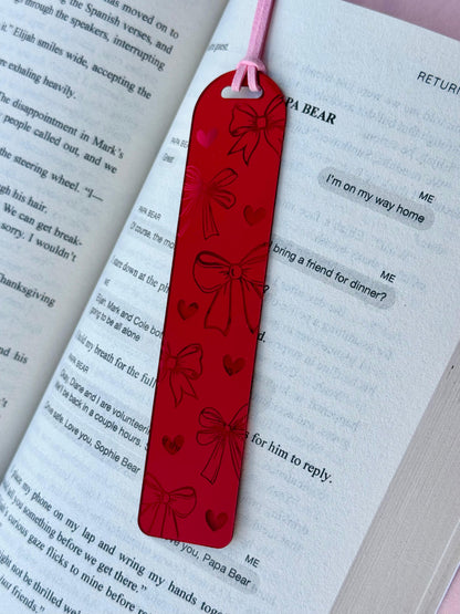 Coquette Red Acrylic Bookmark