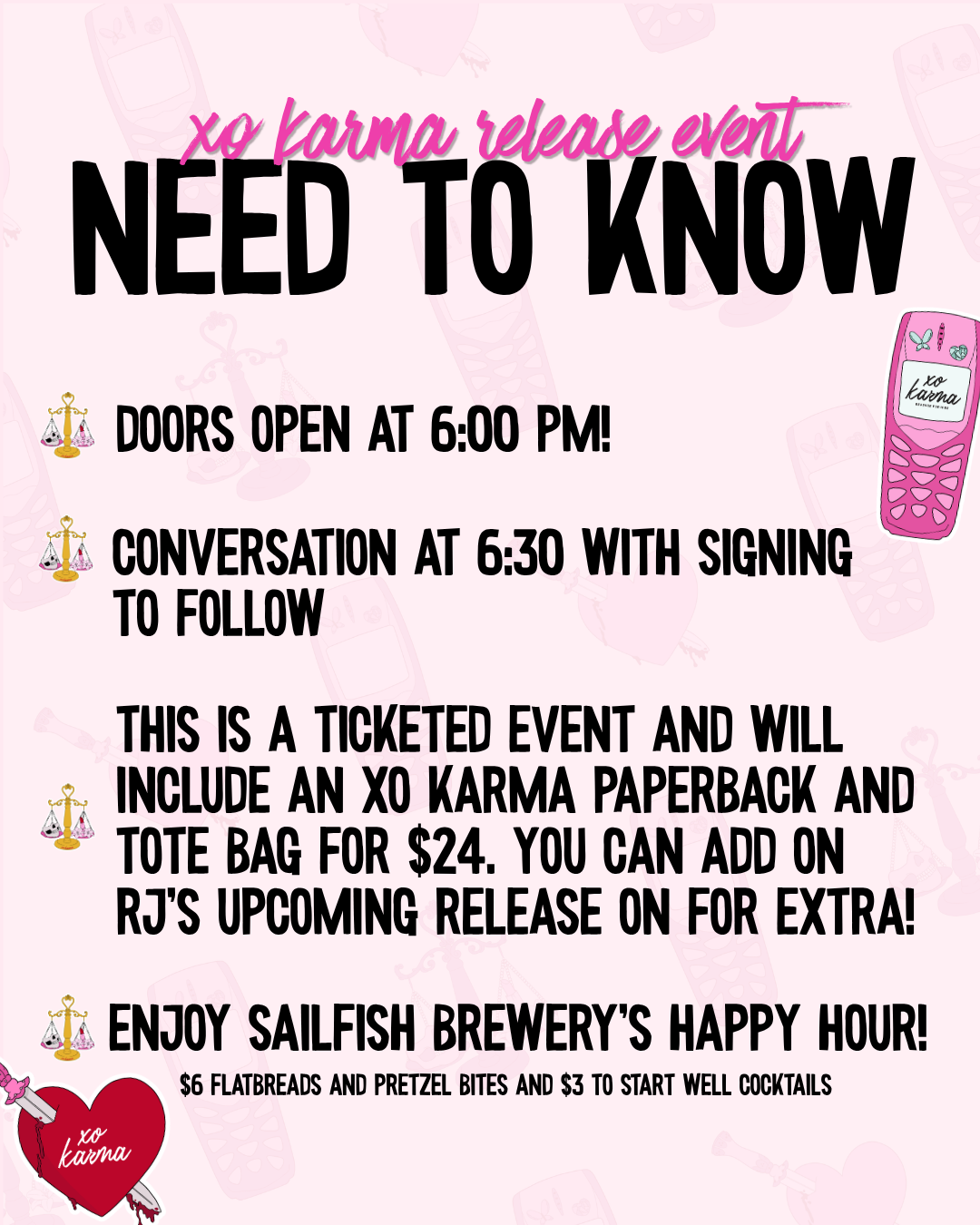 XO Karma Release Day Ticket + Book & Tote
