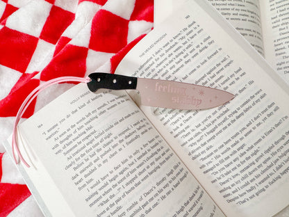 Feeling Stabby - Blush Mirror Knife Bookmark