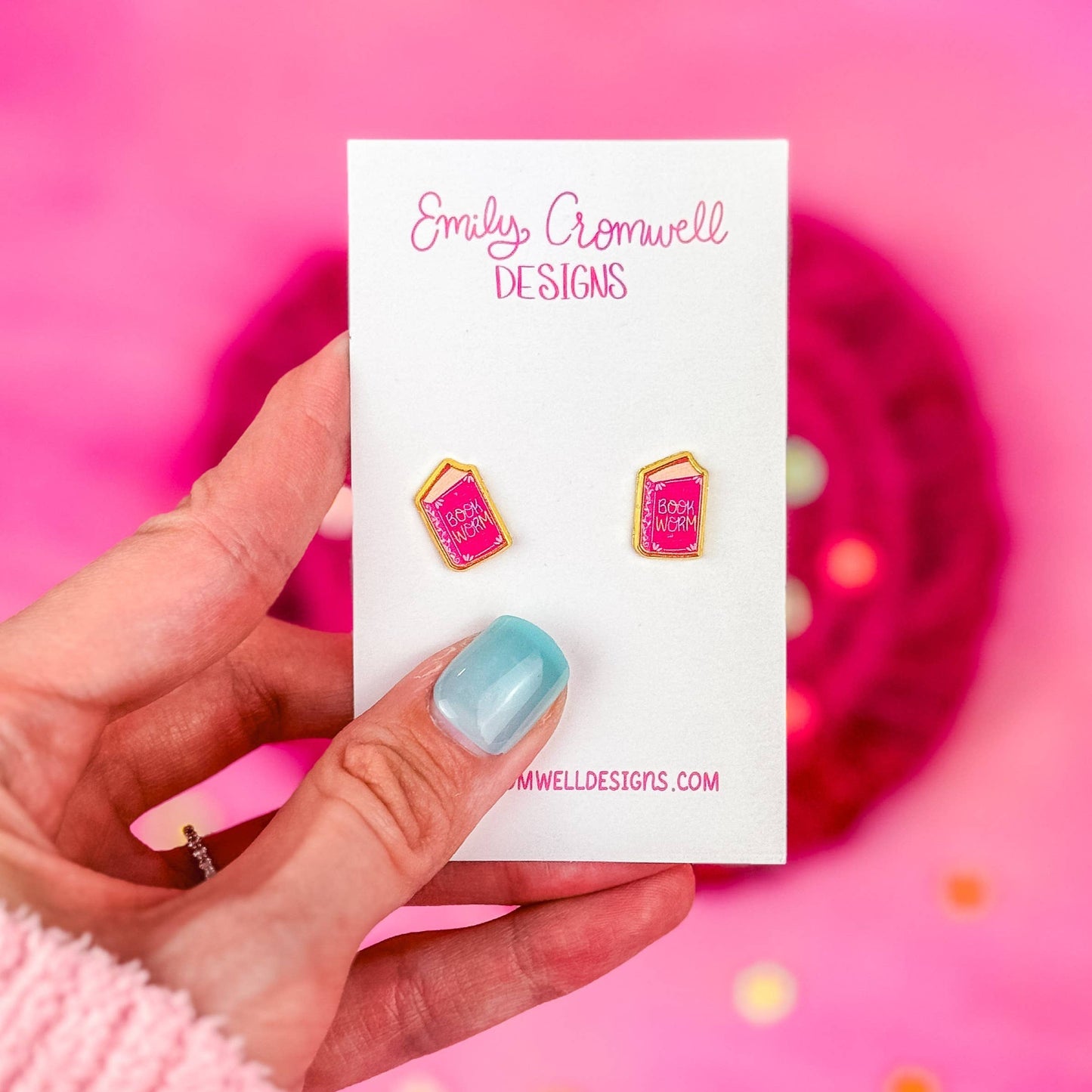 Bookworm Stud Earrings