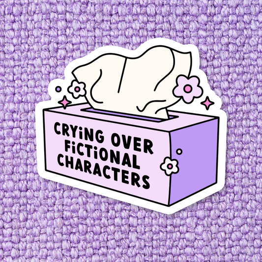 Crying Over Fictional Characters Waterproof Vinyl Sticker