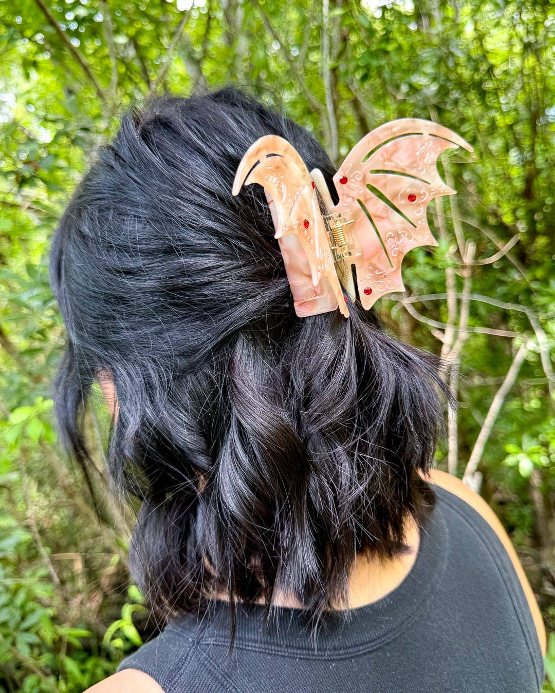 Bat Boys Hair Claw Clip - Pastel Red | Fantasy Gifts