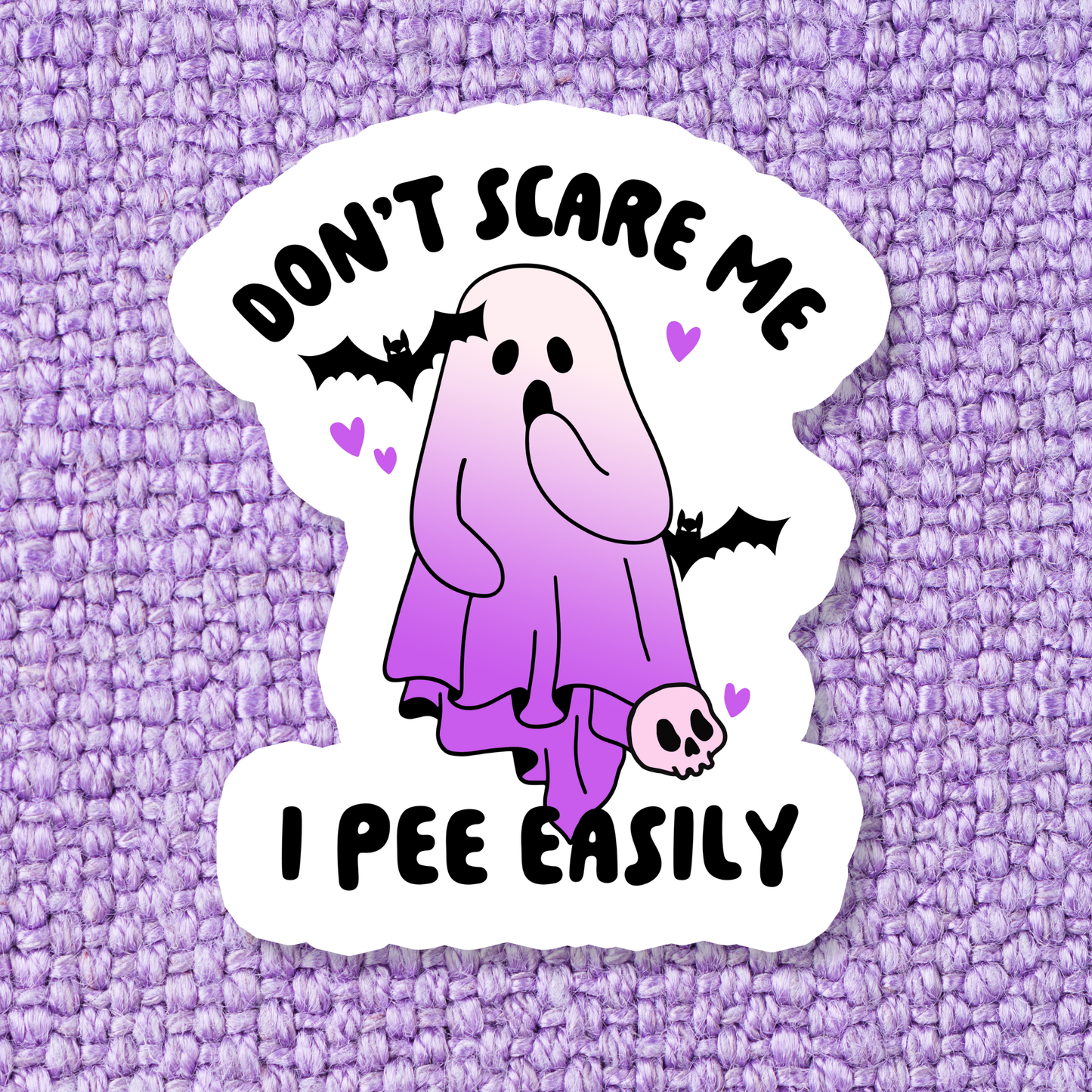 'Don't Scare Me Ghost' Waterproof Vinyl Sticker