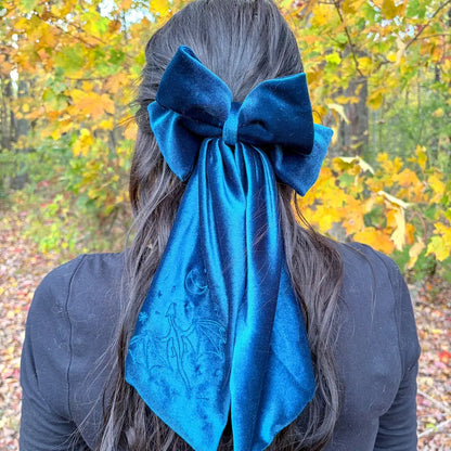 Celestial Dragon Velvet Bow | Bookish Hair Accessory