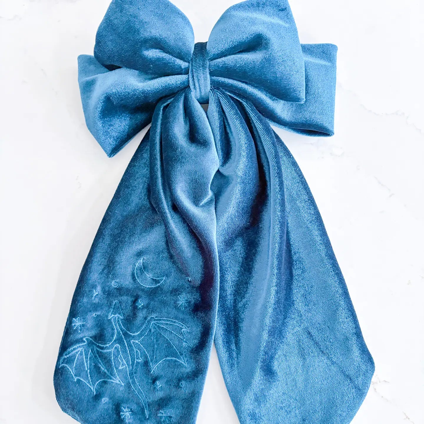 Celestial Dragon Velvet Bow | Bookish Hair Accessory