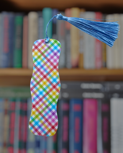 Rainbow Gingham Bookmark