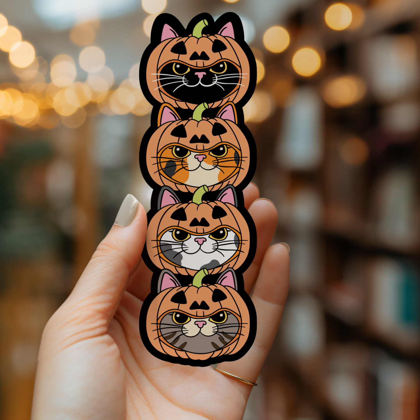 Cat - O - Lantern Bookmark