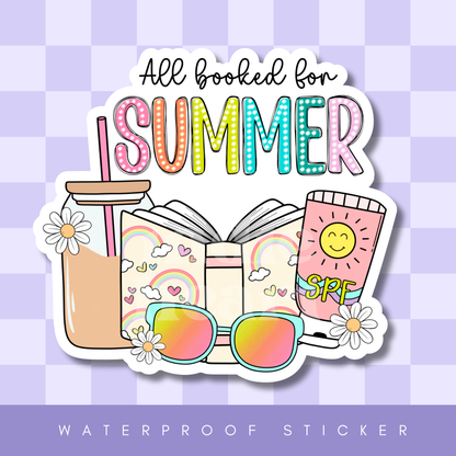 All Booked For Summer Sticker