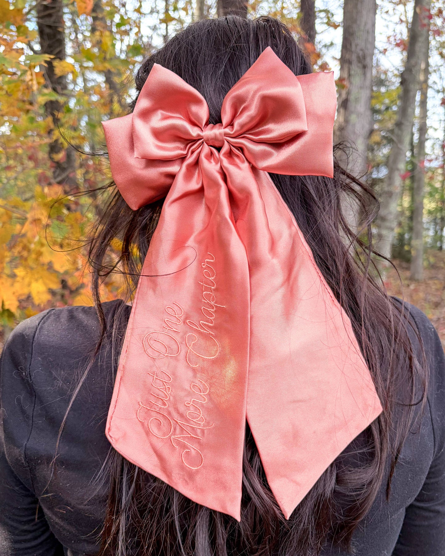 One More Chapter Hair Bow Clip | Bookish Satin Bow