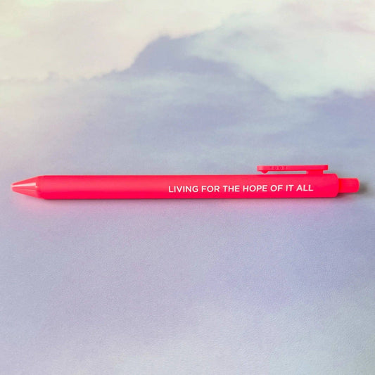 Living For the Hope of it All jotter gel pen