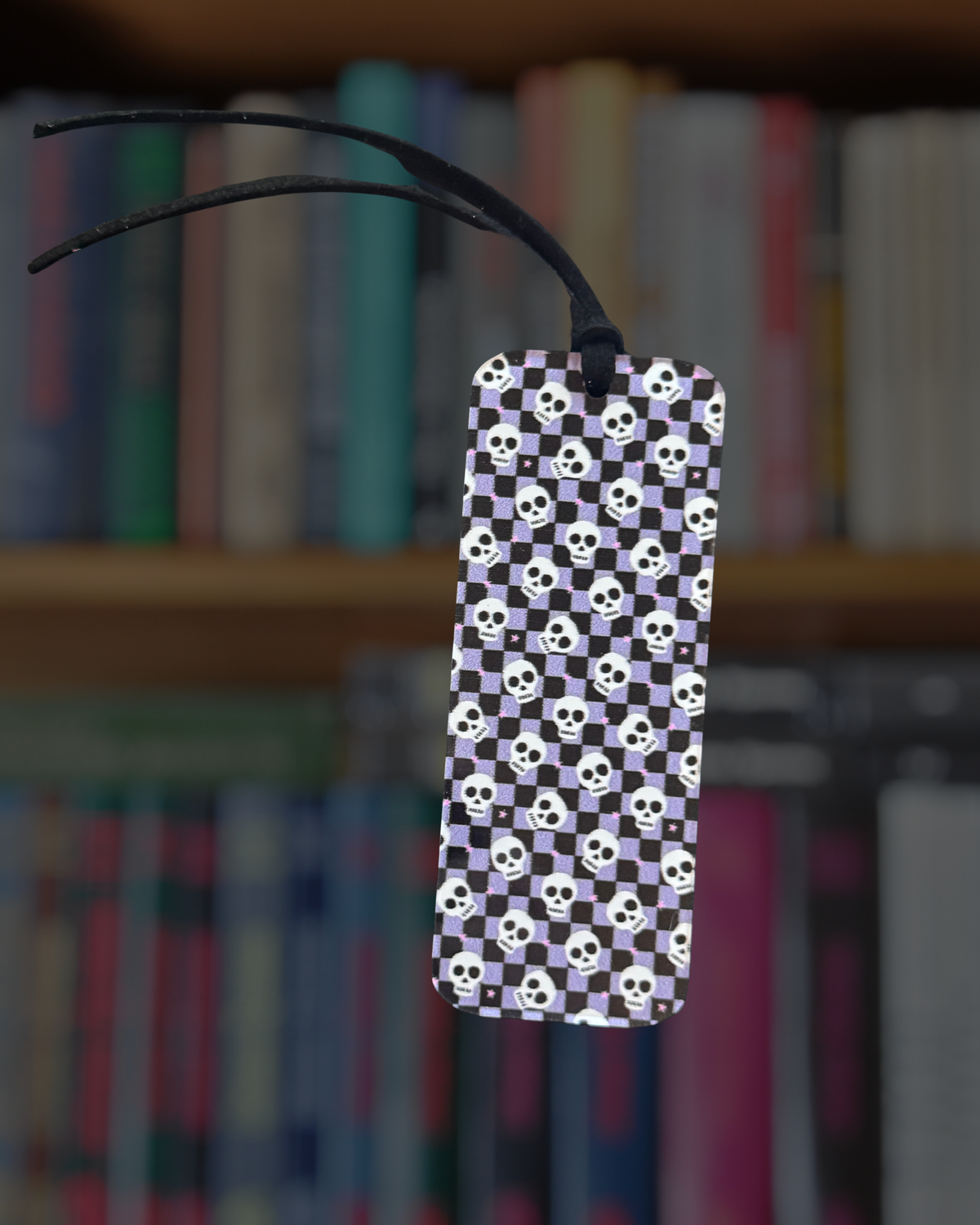Checker Skull Mini Acrylic Bookmark