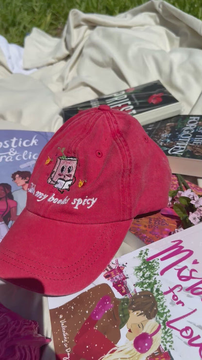[PREORDER] 'I like my books spicy' Embroidered Hat