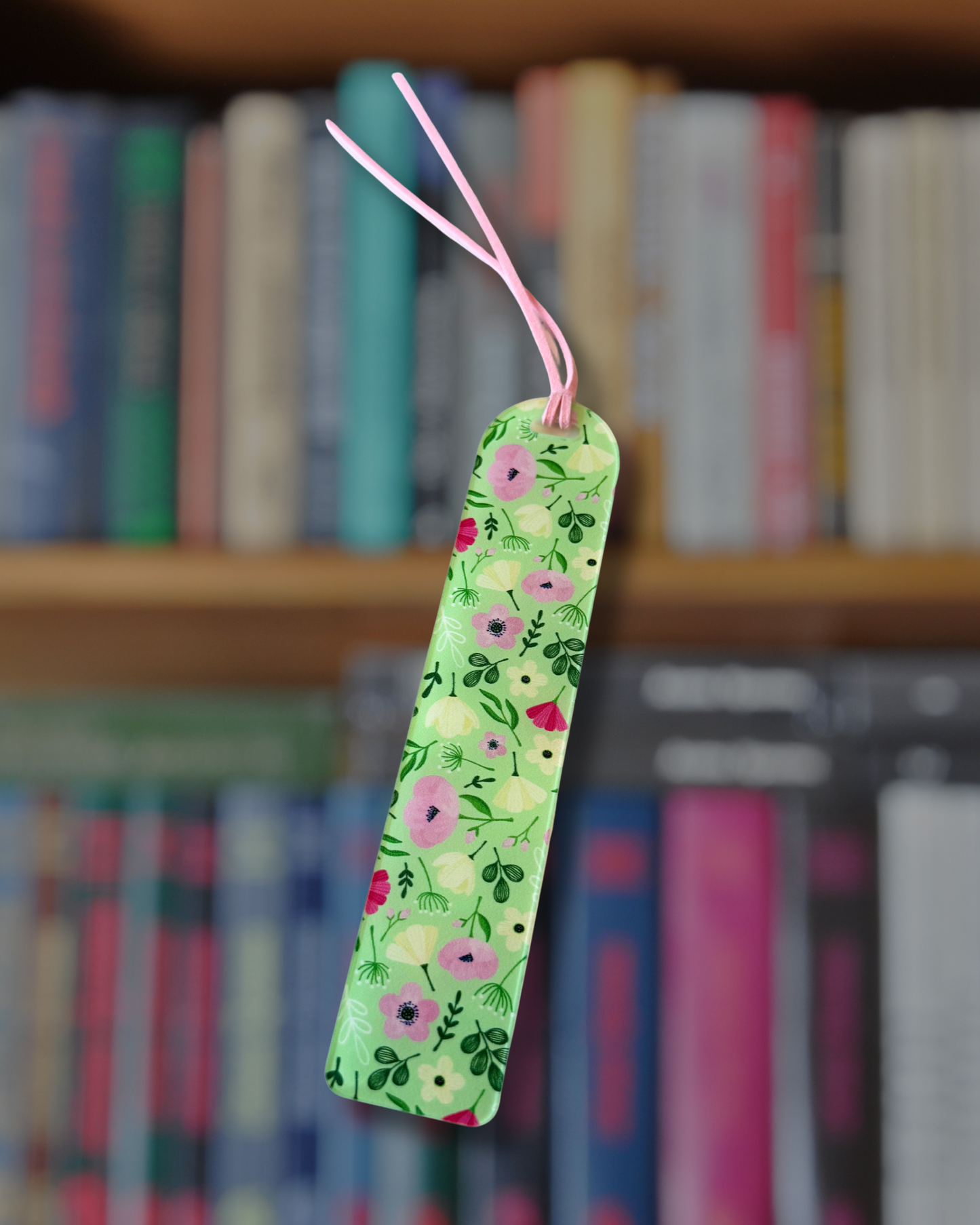 Whimsical Floral Acrylic Bookmark