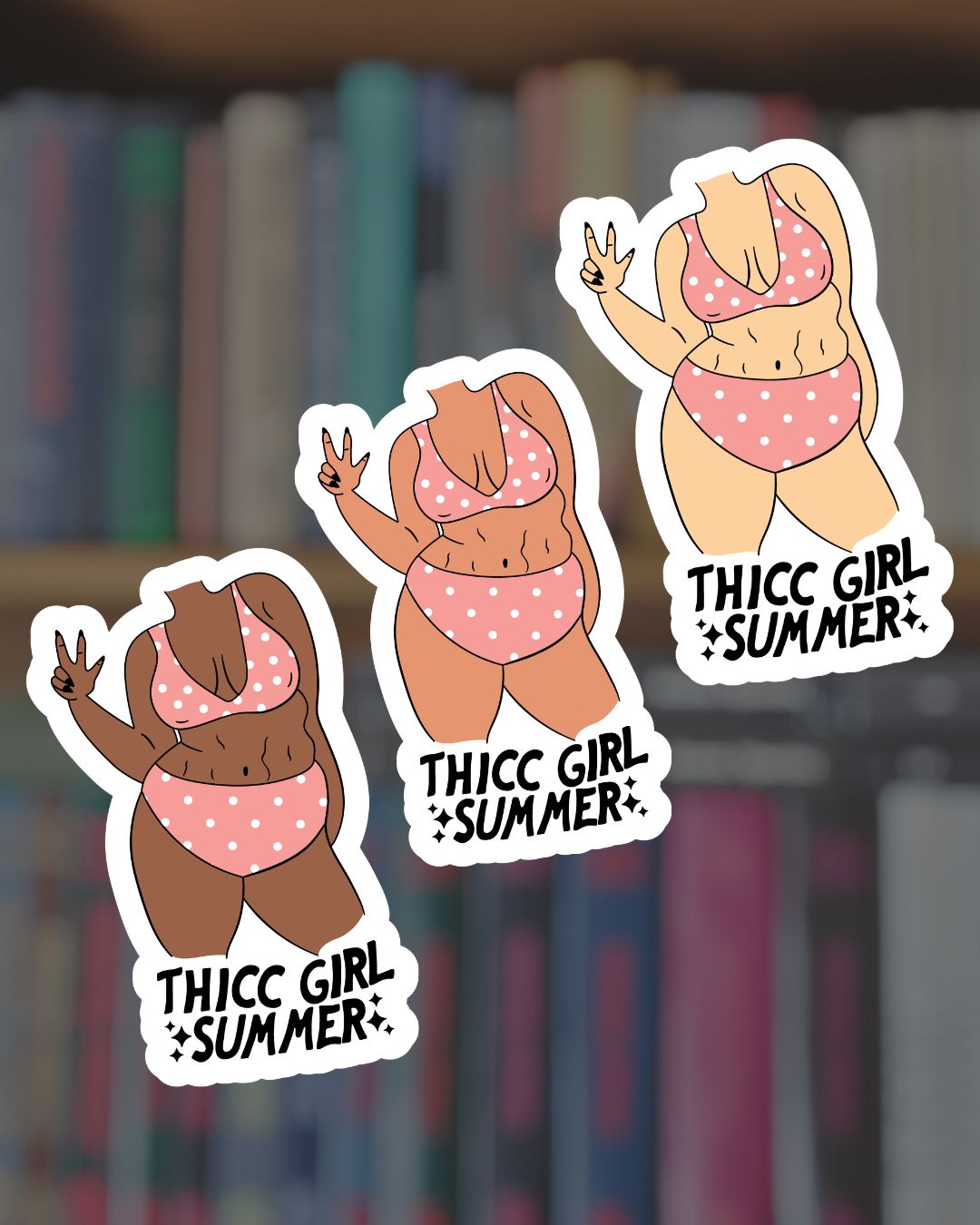 Thicc Girl Summer Sticker