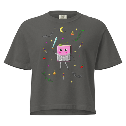 [Preorder] Scribbles Cropped Gray T-Shirt