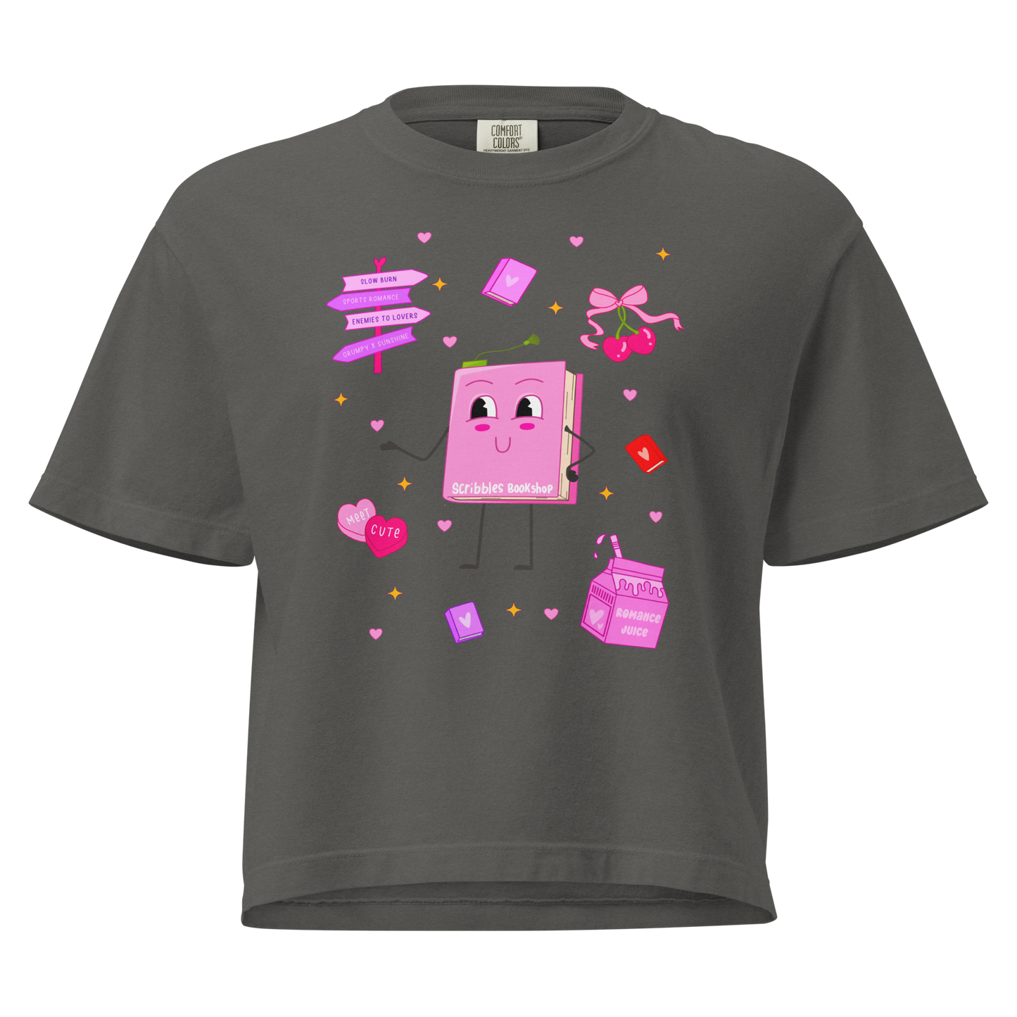 [Preorder] Scribbles Cropped Gray T-Shirt